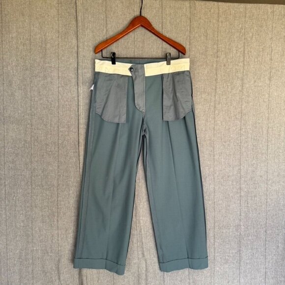 Everlane The ’80s Italian Wool Straight Leg Pleat Front Trousers Plus Size 14 - Picture 8 of 14